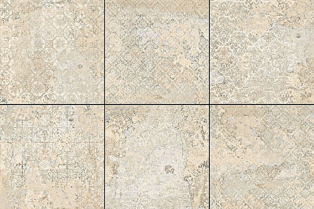 Cerasun Catania Decor Beige 60x60x4 cm. ~