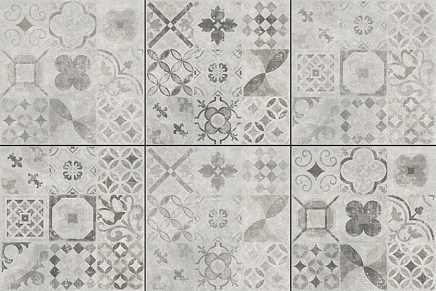 Cerasun Pisa Decor Grigio 60x60x4 cm. ~