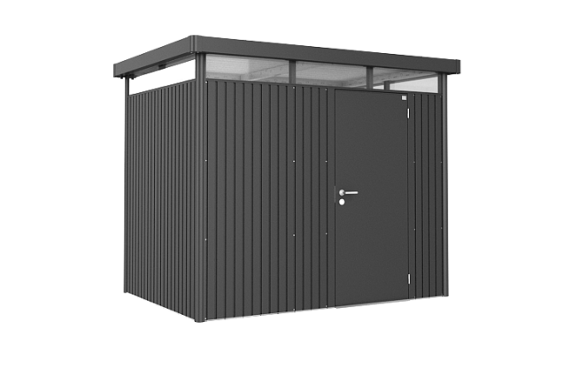 Berging HighLine Gr. H2 donkergrijs metallic met standaard deur ~