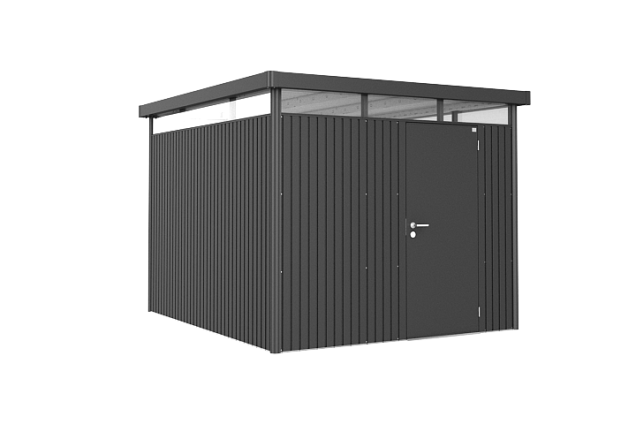 Berging HighLine Gr. H5 donkergrijs met standaard deur (275x315x222 cm) ~