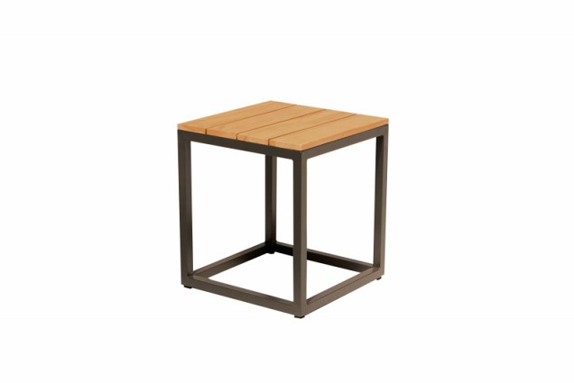 Rio Square Coffee Table S Solid Teak (FSC) blad Charcoal / Teak (40x40x45 cm) ~