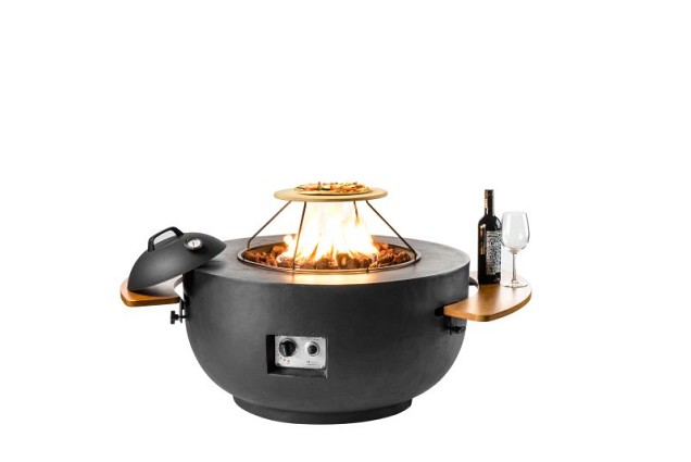 Bowl zwart 91x91x46cm~