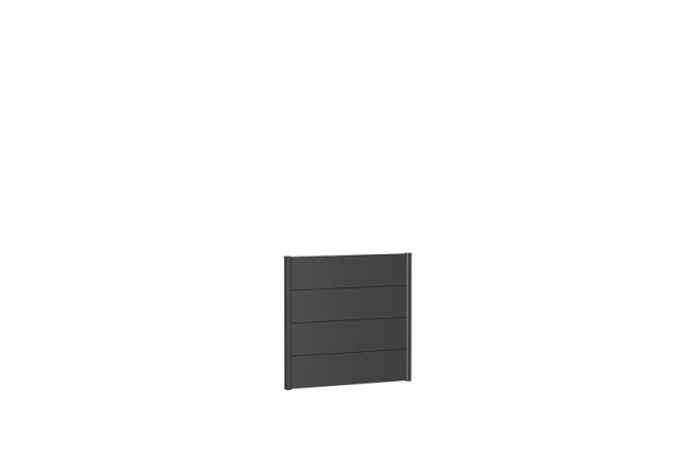 Wandpaneel Schutting zonder Acrylglas 100x90 donkergrijs-metallic ~