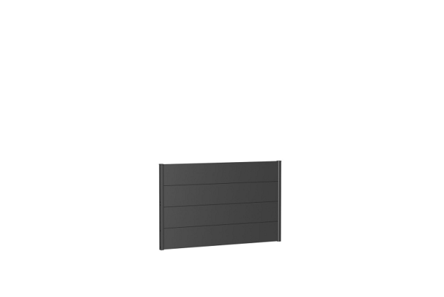 Wandpaneel Schutting zonder Acrylglas 150x90 donkergrijs-metallic ~