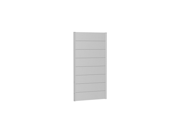 Wandpaneel Schutting zonder Acrylglas 100x180 zilver-metallic ~