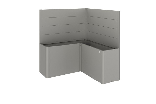 Schutting voor Kweekbed Belvedere voor L-vorm (2Stk) zonder Acrylglas Gr. L200 kwartsgrijs-metallic ~