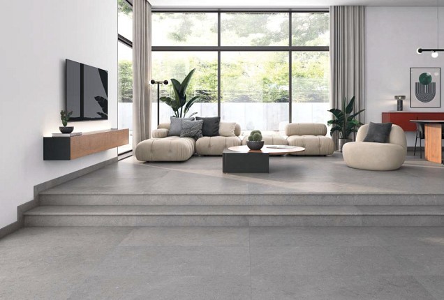 Zwembadrand recht Cronos Gris 120x31,5x1,4 cm. Antislip ~