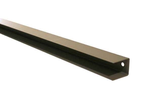 Stalen afdekkap met structuur poedercoating t.b.v. H-gleufpaal 4,5x3,7x224 cm. kwartsgrijs RAL7039 ~