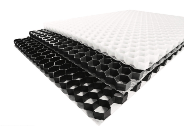 MAKS grindmat - splitplaat HDPE Wit met vliesdoek 120x80x3 cm. AKTIE ~