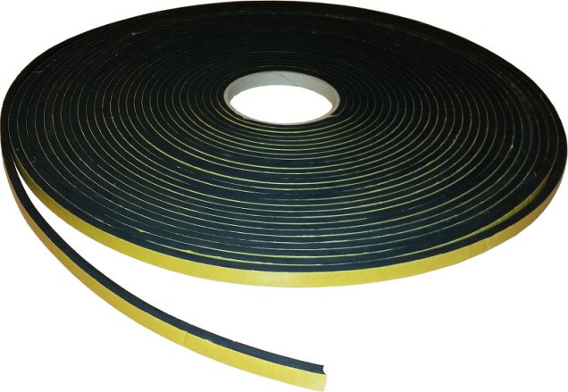 EPDM compri-band 5x10mm 1 rol = 20 mtr shore 15 ~