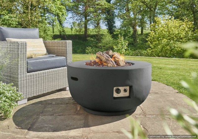 Bowl zwart 91x91x46cm~