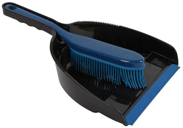 Rubber stoffer en blik ~