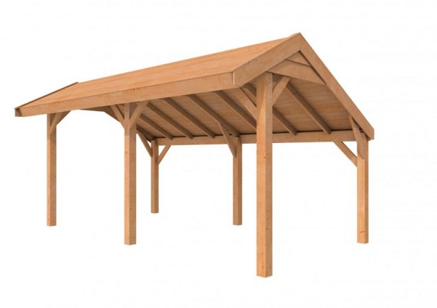 Douglasvision kapschuur Comfort 500x250 cm. kleurloos geïmpregneerd. ~