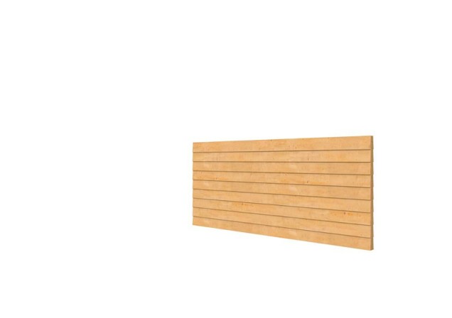 Douglas wandpakket t.b.v. dubbelzijdige wand kapschuur Comfort 371x162 cm. kleurloos geïmpregneerd. 