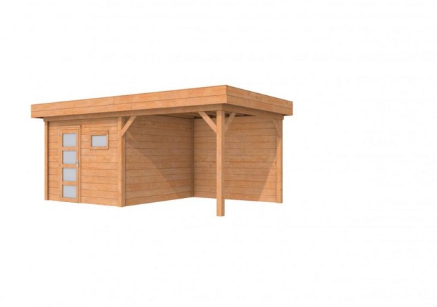 Douglas Topvision Raaf, 298x298 en luifel 300 cm. onbehandeld. ~