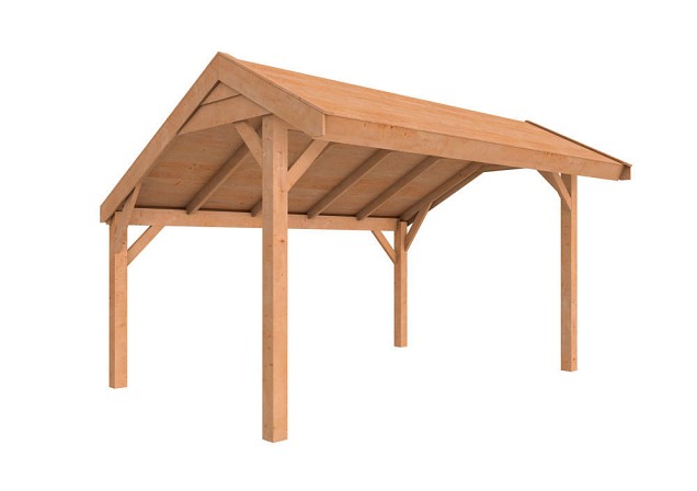 Douglasvision kapschuur Comfort 400x250 cm. onbehandeld. ~