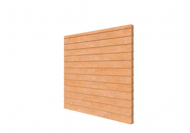 Douglas wandpakket t.b.v. dubbelzijdige wand Comfort/DHZ 246,5x224 cm. kleurloos geïmpregneerd. ~