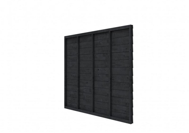 Douglas wandpakket t.b.v. enkelzijdige wand Comfort/DHZ 246,5x224 cm. zwart geïmpregneerd. ~