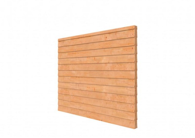 Douglas wandpakket t.b.v. dubbelzijdige wand Comfort/DHZ 278,5x224 cm. onbehandeld. ~