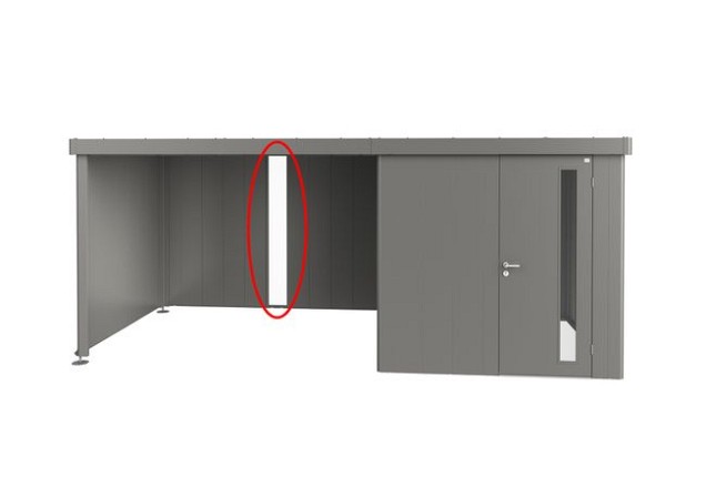 getint lichtpaneel berging Neo, kwartsgrijs met. (32x3,3x207 cm) ~