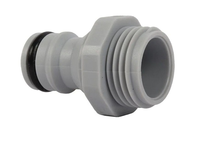 Kraannippel met uitwendige draad 1/2" PVC in blister ~