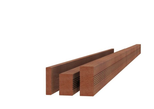 Azobe Hardhouten regel, 4-zijdig glad geschaafd 4,5x7,0x300 cm. ~