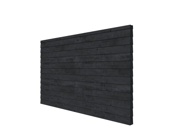 Douglas wandpakket t.b.v. dubbelzijdige wand Comfort/DHZ 371x224 cm. zwart geïmpregneerd. ~
