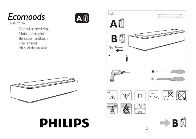 Philips Ecomoods lichtgrijs 24W - Showmodel Aktie OP=OP ~