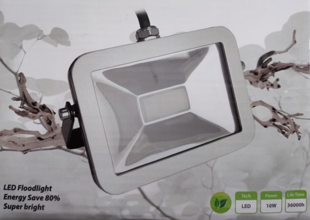 X-Spot Flootlight 10w 230V Black Silver CW 6000K Aktie OP=OP