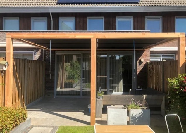 Umbra zonwering, breedte 0-200 cm. Uitval 0-200 cm. Doek: Tibelly, kleur xxxxx ~