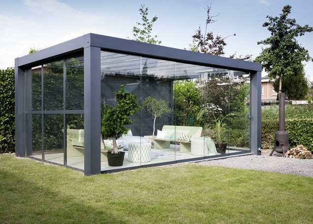 Verasol Cube veranda 5000Bx3500D mm excl. 5 glas panelen, kleur: n.t.b. ~