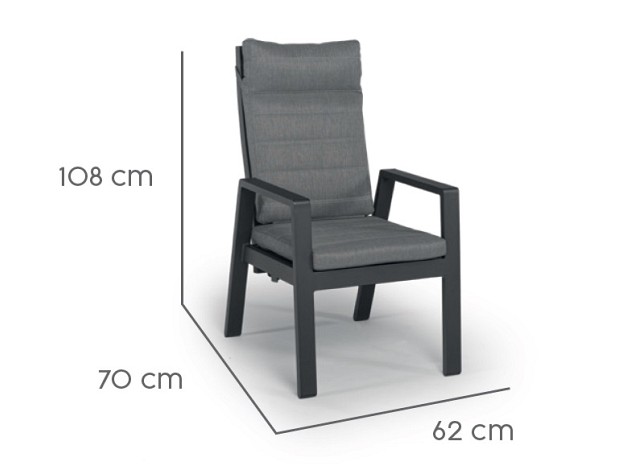 Queens Dining Chair Charcoal ~