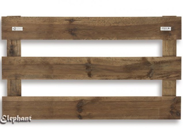 Grenen FSC tuinhek recht 3L 15mm horizontaal 30x1200x700mm glad [bruin geimpregneerd] ~