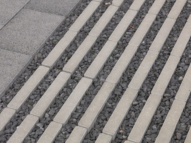 Grasslines Small Grastegel 25x25x10 Grijs ~