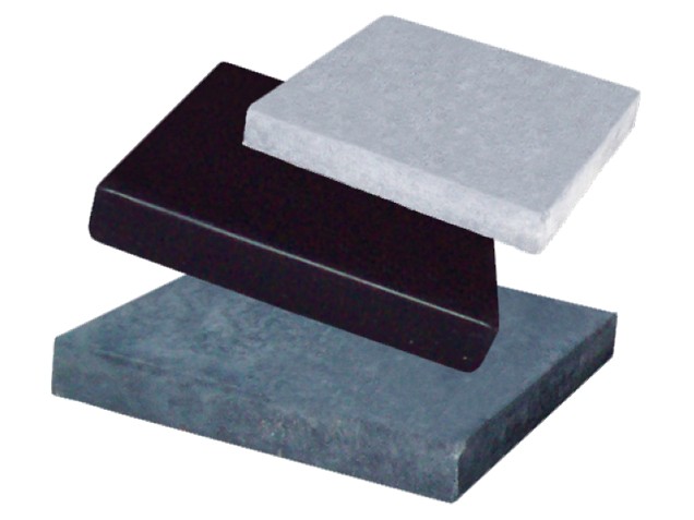 Paalmuts grijs beton 24x24 cm. Keuze: vlak of met punt ~