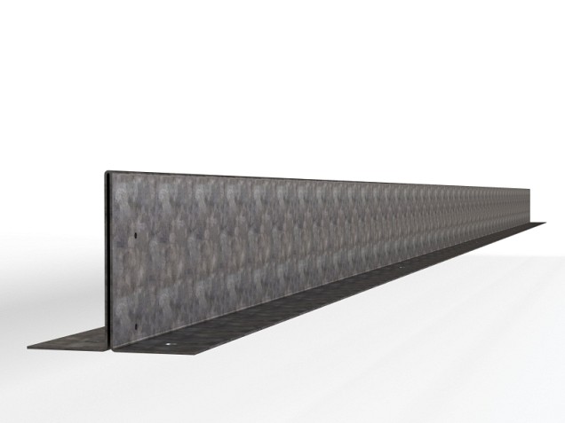 Verzinkte kantopsluiting Double L-model 300x10 cm. ~