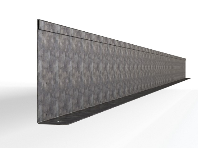 Verzinkte kantopsluiting Single L-model 300x16,5 cm. ~