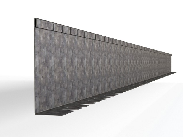 Verzinkte kantopsluiting Single flex L-model 300x16,5 cm. ~