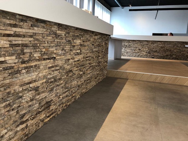 Stone panels 05 light brown 10x50 cm. ~