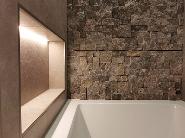 Stone panels 06 light grey 20X50 cm. ~