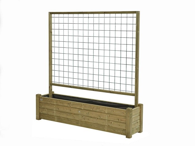 Bloembak Horst 40x120cm, met rek ~