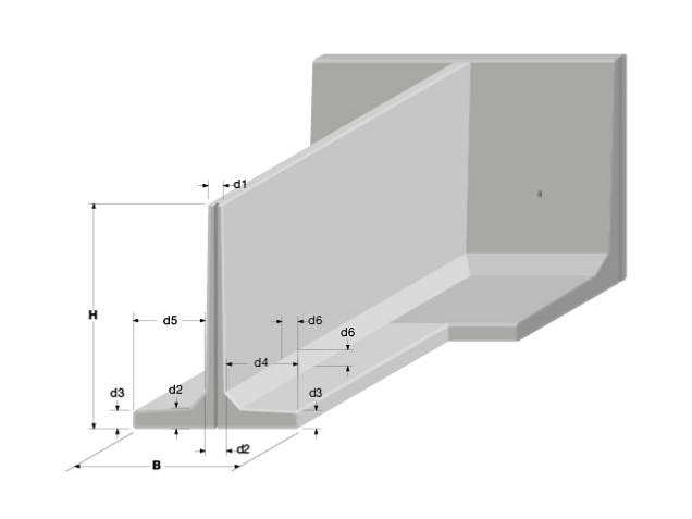 Keerwand HTX (HxBxV) 100x200x75 cm. (prijs af fabriek) ~