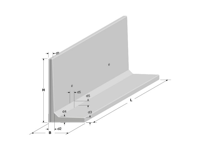 Keerwand LX (HxBxV) 100x200x60 cm.(prijs af fabriek)  ~