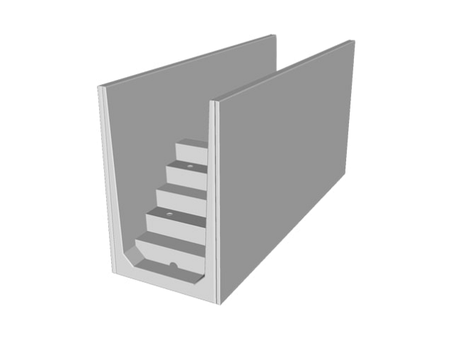 Trap voor U-element UX150 3 treden (prijs af fabriek) ~