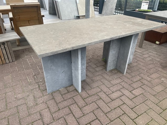Tafel Spotted Blue 180x90x3 incl. Set Voet OP=OP
