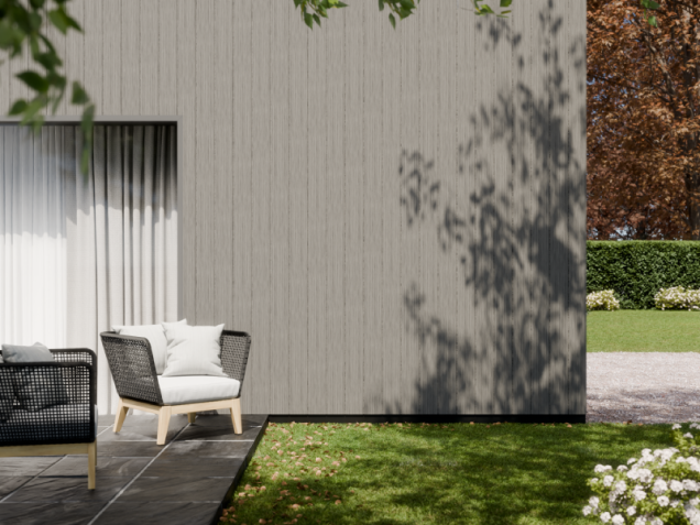 WPC WEO Essential 15x173 mm. L=290 cm. E-klasse Light Grey (wb 153 mm.) ~