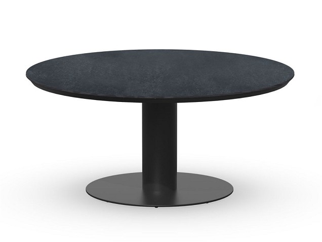 Morena Low Dining Table Trespa Graphite Charcoal 120 - Ø68 cm. ~