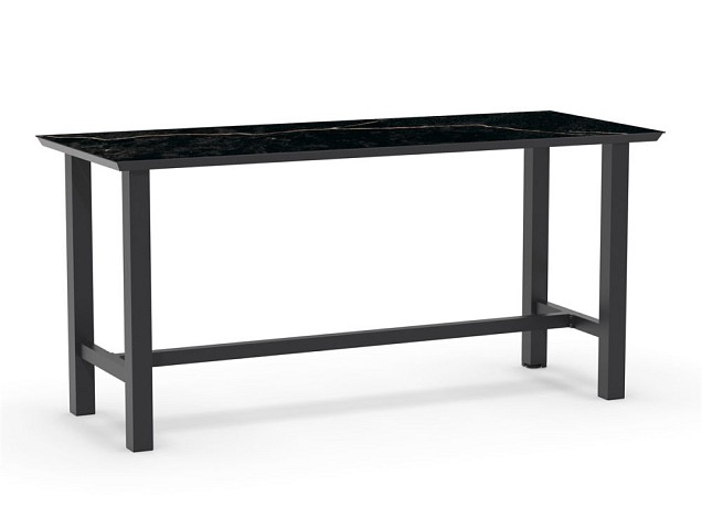 Bar Table Trespa Marble Charcoal 210x80x105 cm. ~