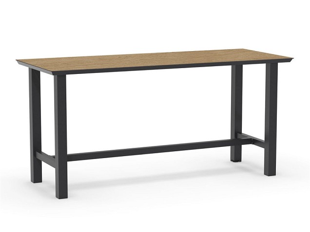 Bar Table Trespa Bergamo 210 x 80 cm Charcoal ~