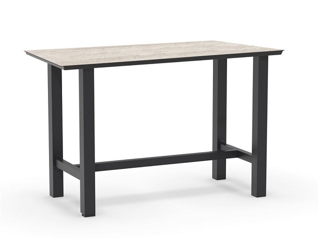 Bar Table Trespa Travertin 150 x 80 cm Charcoal ~